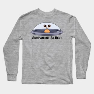 Ambivalent Alien And His UFO Long Sleeve T-Shirt